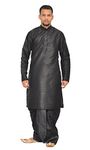 MAG Men's Black Kurta Dhoti For Men (RG-1570-40)