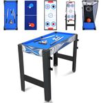 36Inch 5-in-1 Mini Multi Game Combination Table Set Table Tennis Table, Pool Table, Archery, Slide Hockey, Basketball Shooting for Family Parent-child Interactive Game Table for Kids (92x46x73cm)