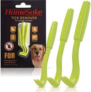 Home Sake Tick Removal Tool for Dogs, Cats and Humans | Ultra-Safe Tick Remover | Removes Entire Head & Body | Pain-Free Ticks Remover | 100% Chemical-Free Tick Control Products | Pack of 3