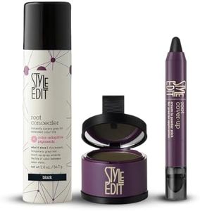 Style Edit Root Concealer Spray, Root Touch Up powder And Root Cover Up Stick to Cover Up Roots and Grays, Black Hair Color