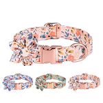 Dog Collars with Bow Tie, Dog Collar with Bow, Adjustable Dog Collar for Girl Dog with Metal Quick Release Buckle