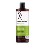 MAN ALIVE Shower Gel for men, 500ml mens body wash & face wash contains a masculine scent, Vegan, SLS Free & sulfate free formula. ideal mens grooming gifts for men (Original, Single)