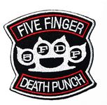 Music F Death Punch Heavy Metal Groove Metal Thrash Metal Alternative Metal Hard Rock Band Music Logo Patch Embroidered Sew Iron On Patches Badge Bags Hat Jeans Shoes T-Shirt Applique