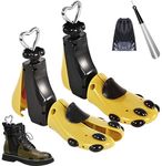 Shoe Stretcher Women Men Professional Boot Stretcher Adjustable Width Length for Wide Feet US Size Wm's 11-14;Men's 9-14,Yellow L Pack of 2