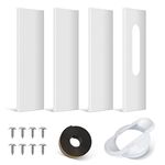 DuraComfort Portable Air Conditioner Window Kit, Sliding Vent Kit with Coupler for 5 Inches Diameter Universal Thread AC Exhaust Hose, Up to 61.8 Inches