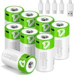 volkate D Batteries, 8 Pack Recharg