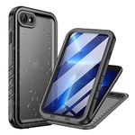 Cozycase for iPhone SE 2022/2020 SE3 SE2 iPhone 8/7 Case Waterproof Shockproof - Military Protective/Heavy Duty 【 360 Full Body 】 Underwater Dustproof Front and Back Cover with Screen/Camera Protector