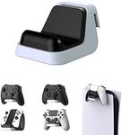 PlayVital Universal Game Controller Wall Mount for ps5 & Headset, Wall Stand for Xbox Series Controller, Wall Holder for Nintendo Switch Pro Controller, Console Hanger Mode for ps5 - Black & White