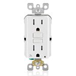 Leviton SmartlockPro Wi-Fi Certified Smart GFCI Outlet - 15 Amp, D2GF1-KW, White