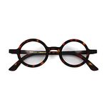 LONDON MOLE Eyewear | Moley Reading Glasses | Round Glasses | Cool Readers | Stylish Reading Glasses | Men's Women's Unisex | Spring Hinges | Matt Tortoiseshell | + 2.0 magnification