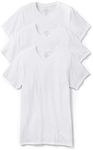 Calvin Klein Men's Cotton Stretch 3-Pack Short Sleeve Crewneck T-shirt, Large White/White