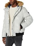 Tommy Hilfiger Men's Lightweight Quilted Faux Leather Puffer Jacket, Ice Faux Leather, Small