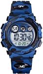 SKMEI Kids Watch, Digital Sports Waterproof Watch for Boys Girls, Outdoor Multifunction Chronograph with Colorful LED Backlight Analog Watches for Children