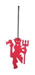 Manchester United Red Devil Car Hanging | Manchester United Car Accessories | Red Acrylic with Black Metallic Chain | Manchester United Merchandise| Gifts for Man Utd Fans - 1pc