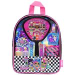 L.O.L. Surprise! Townley Girl backpack Cosmetic makeup Set 10 Pieces, Including Lip Gloss, Nail Polish, Scrunchy, Mirror and Surprise Keychain, Ages 5+ Perfect for Parties, Sleepovers and Makeovers