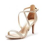 DREAM PAIRS Women's Dolce Gold Glit