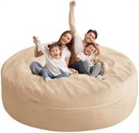 HABUTWAY XX-Large Bean Bag Chair: Giant 7' Memory Foam Furniture Bean Bag Chairs for Adults with Microfiber Cover 7Ft (Khaki)