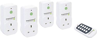 4 Pack of Remote Controlled Sockets Easy, Convenient, and Energy-Saving - White