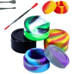 5 Dab Pots & 1 Dab Tool - Dab Kit with Dabbing Tool with Non-Stick Silicone Tip Covers and 5ml Silicone Container