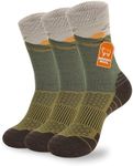 Pioneer Camp Merino Wool Hiking Socks for Men & Women Cozy Running Socks Cushioned Breathable Athletic Work Hunting - 3 Pairs