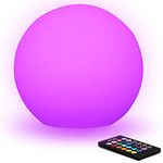 Mr.Go 10-inch Ultra-Fun Waterproof LED Ball Light Orb Globe Lamp, RGB Color-Changing Lighted Sphere, Ideal for Table Centerpiece Outdoor Garden Patio Yard Pool Party Decor Ambient Decorative Lighting