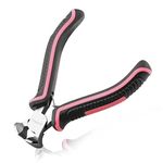 LEONTOOL Mini End Cutting Pliers 4 Inches Flush Cut Pliers for Jewelry Making Nail Puller Tool for Carpenter Mini End Nippers for Zipper Install Stops Repair, Pink Tool for Women