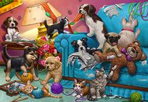 Vermont Christmas Company Paws Gone Wild Jigsaw Puzzle 100 Piece, Large Pieces Perfect for Kids and Seniors