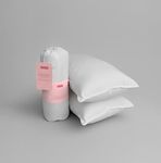 Sohum® Luxury Natural Goose Down Feather Pillow- 75% Down 25% Feather Filled Ultra Soft,100% Breathable Cotton Shell, Ideal for Side & Back Sleepers- (Standard 17"x27")- Firm, Pack of 2