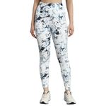 Mehrang Runner Tie Dye Print High Waist Yoga Leggings for Women, Elasticised Waistband, Marble Print (M)