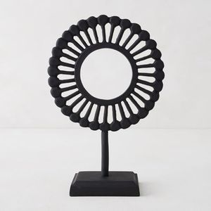 Z Gallerie Decorative Ring on Stand, Modern Aluminum Sculpture for Desks Shelves & Tables, Elegant Decorative Accessories for Living Room, Bedroom & Office