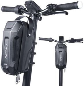CHICLEW 3L Large Scooter Bag with Handle, Portable Electric Scooter Storage Bag, Waterproof XL Handlebar Pouch Bag for Scooters, Bikes, Segway Niu, with Small Coded Lock & Screw Fixation Design