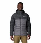 Columbia Mens Powder Lite II Hooded Jacket, City Grey, Shar, L