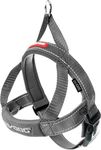 EZYDOG Quick Fit Dog Harness | Dog Harness Small, Medium, Large, K9 Dog Harness, Reflective Stitching, Water Resistant Materials, No Pull (Grey)