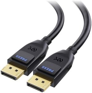 [VESA Certified] Cable Matters 54Gbps DisplayPort 2.1 Cable - 3m, 16K Display Port Cable 2.1, DP54 Cord for 8K@165Hz, 4K@500Hz with FreeSync, G-SYNC and HDR