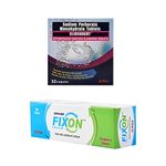 ICPA Clinsodent Denture Cleansing Tablets (Pack Of 1) and Fixon Denture Adhesive Cream (Pack Of 1)