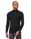 32 DEGREES Heat Mens Performance Thermal Lightweight Baselayer Mock Top Long Sleeve Top, Black, X-Large