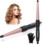 Curling Wand for Long Hair,25mm(1 Inch) Wand Curling Iron,14 Temperature Settings Hair Curlers with Digital LCD,110-240V Double Voltage Tapered Hair Wand,Hair Curling Wand for All Hair Types