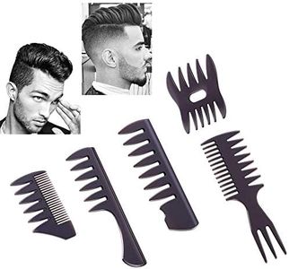 Set de peinado para el cabello Peluquero de peluquería Paquete de 5 Cepillo de pelo profesional Accesorio de corte de pelo de peluquería retro para Hombres Chico Caballero