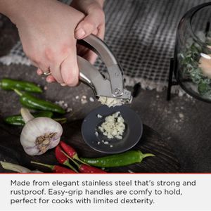 Kuhn Rikon Stainless Steel Garlic Press – Durable Kitchen Tool