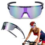 Fentar Cycling Glasses, Polarized Sunglasses for Men Women, Cycling Sunglasses UV400 Protection with Comfortable Nose Pad, Running Glasses, Ultralight Sports Sunglasses for Ski Fishing Hiking