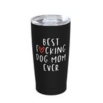 Wisedeal Best Dog Mom Ever Tumbler with Lid, Stainless Steel Thermal Insulated Travel Mug 20 Oz, Anniversary Birthday Christmas Gift for Women Mom Grandma Mama Aunt Sister Bestie Dog Lover