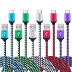 5Pack 6ft Fast USB Type C Cable Pho