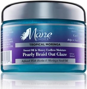 The Mane Choice Tropical Moringa Sweet Oil & Honey Endless Moisture Braid-Out Hair Glaze, Twist & Braid Cream Gel w/Flexible Hold for Hair Definition & Strength, Helps Reduce Frizz & Breakage, 12 Oz