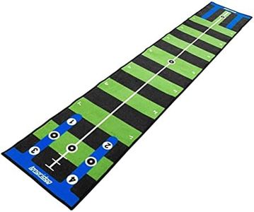 LONGRIDGE Golf Pro Tapis de Putting 4m, Vert/Noir