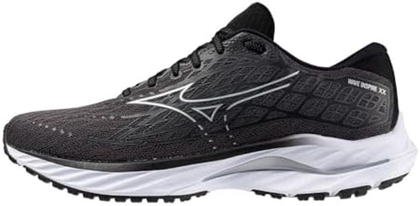 Mizuno Wave Men's Inspire 20 Running Shoe, Ebony White Black, 15 US