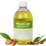 Physique Therapeutic Massage Oil 500ml - Sweet Almond and Jojoba Seed Oil- Essential Oils for Massage and Spa Treatment - Lavender, Peppermint and Rosemary