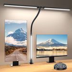 BeaNet LED Desk Lamp with Remote Control, 24W Ultra Bright with RGB Atmosphere Lighting, 5 Color Modes & 5 Brightness, Architect Desk Lamp for Home Office, Eye-Caring Clip-on Lamp for Workbench