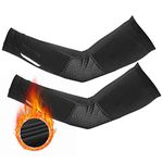 ROCKBROS Arm Sleeves Arm Warmers Leg Sleeves Elastic Thermal Windproof Cycling Running Hiking Jogging Men Women