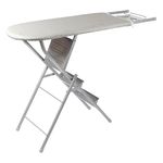 Peng Essentials MultiComfort Iron Table for Ironing Clothes - 2 in 1 Ironing Board with Ladder, Anti-Slip Feet, Ladder Cum Ironing Board, Iron Rest with Silicon Pad, Carry Upto 100 Kg -Silver