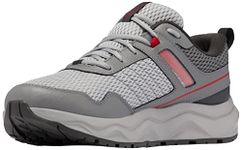 Columbia Mens Plateau Waterproof Hiking Shoe, Steam/Mountain Red, 15 US